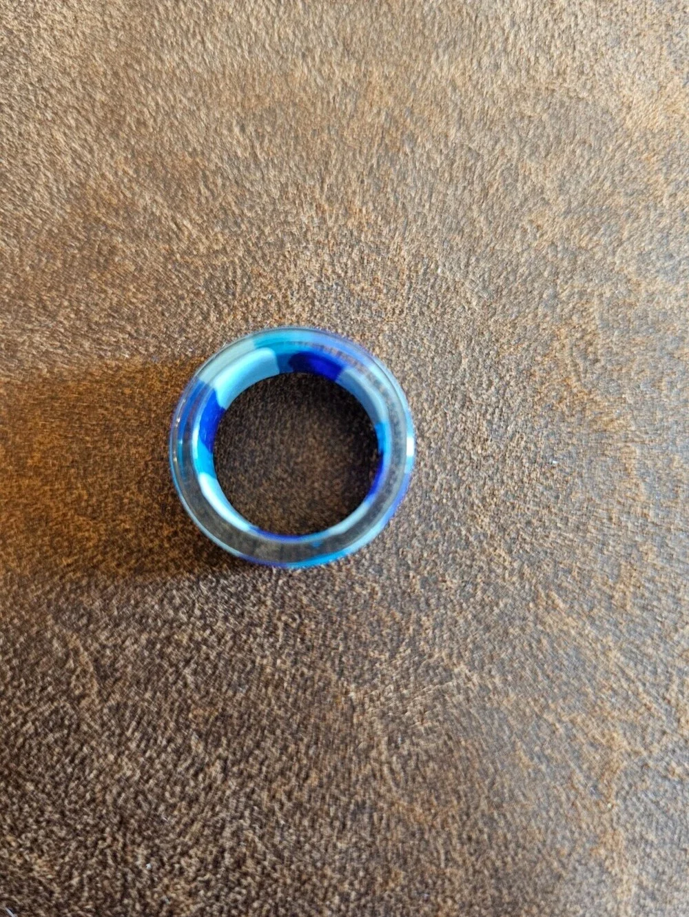 Vintage Y2K Best Friends Womens Sz 6 Friendship Ring Glass Blue